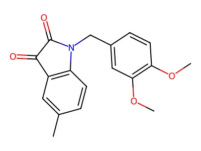 1-(3,4-Dimethoxybenzyl)-5-methylindoline-2,3-dione structure