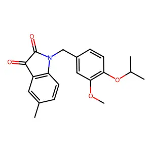 1-(4-isopropoxy-3-methoxybenzyl)-5-methyl-1H-indole-2,3-dione structure