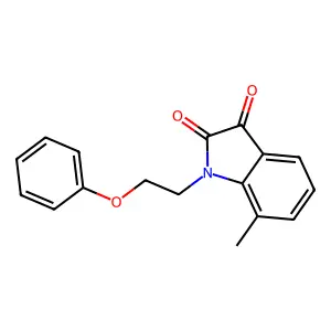 7-Methyl-1-(2-phenoxyethyl)indole-2,3-dione structure