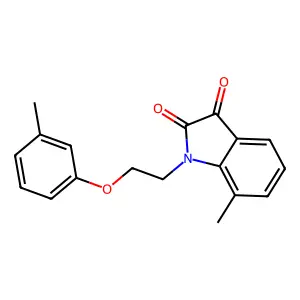 7-Methyl-1-(2-m-tolyloxy-ethyl)-1H-indole-2,3-dione structure