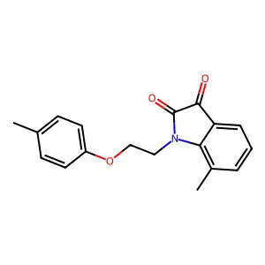 7-Methyl-1-(2-(p-tolyloxy)ethyl)indoline-2,3-dione structure