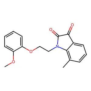 1-(2-(2-Methoxyphenoxy)ethyl)-7-methylindoline-2,3-dione structure