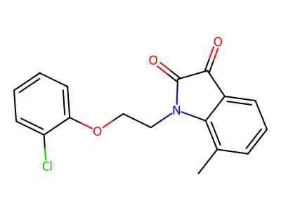 1-[2-(2-Chloro-phenoxy)-ethyl]-7-methyl-1H-indole-2,3-dione structure