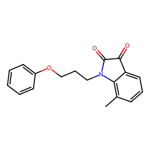 7-Methyl-1-(3-phenoxypropyl)indoline-2,3-dione structure