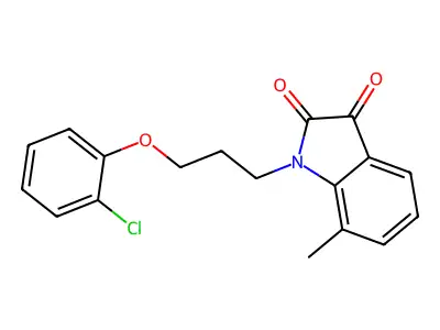 1-[3-(2-Chlorophenoxy)propyl]-7-methylindole-2,3-dione structure