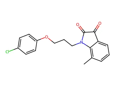 1-(3-(4-Chlorophenoxy)propyl)-7-methylindoline-2,3-dione structure