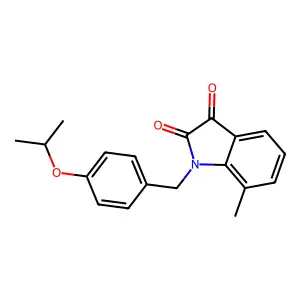 1-(4-Isopropoxybenzyl)-7-methylindoline-2,3-dione structure