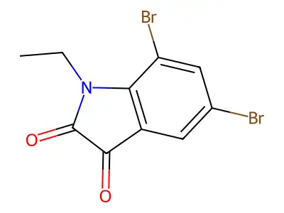 5,7-dibromo-1-ethyl-1H-indole-2,3-dione structure