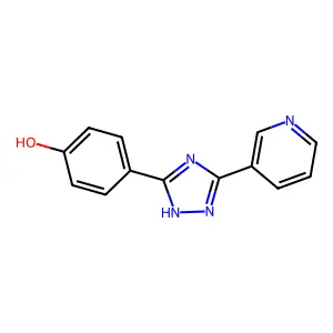 4-[5-(pyridin-3-yl)-1H-1,2,4-triazol-3-yl]phenol structure
