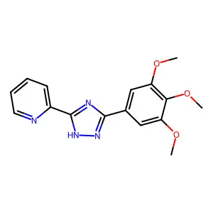 2-[3-(3,4,5-trimethoxyphenyl)-1H-1,2,4-triazol-5-yl]pyridine structure