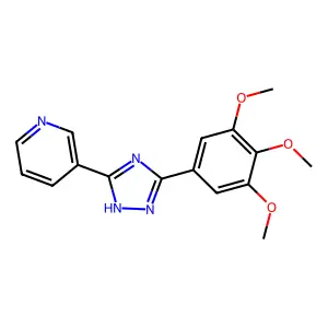 3-[3-(3,4,5-trimethoxyphenyl)-1H-1,2,4-triazol-5-yl]pyridine structure