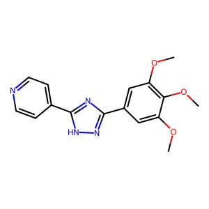 4-[5-(3,4,5-trimethoxyphenyl)-2H-1,2,4-triazol-3-yl]pyridine structure