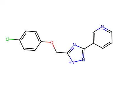 3-(3-((4-chlorophenoxy)methyl)-1H-1,2,4-triazol-5-yl)pyridine structure