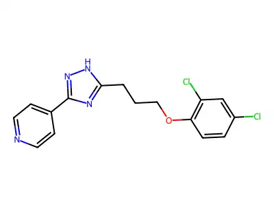4-{3-[3-(2,4-dichlorophenoxy)propyl]-1H-1,2,4-triazol-5-yl}pyridine structure