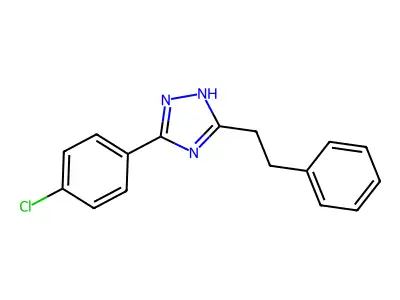 5-(4-chlorophenyl)-3-(2-phenylethyl)-1H-1,2,4-triazole structure