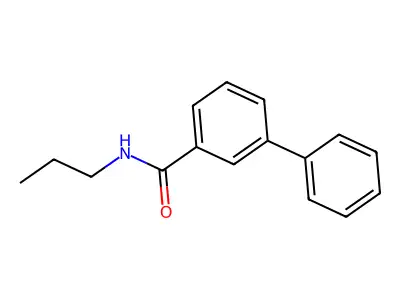 N-n-propyl-3-phenylbenzamide structure