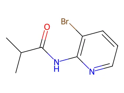 N-(3-bromopyridin-2-yl)-2-methylpropanamide structure