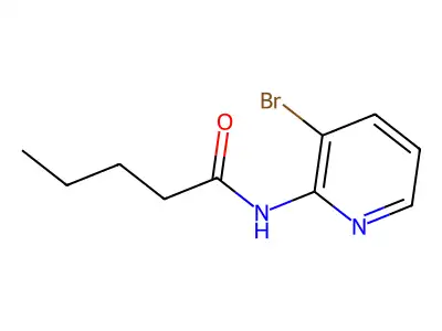 N-(3-bromopyridin-2-yl)pentanamide structure
