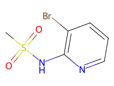 N-(3-bromopyridin-2-yl)methanesulfonamide structure