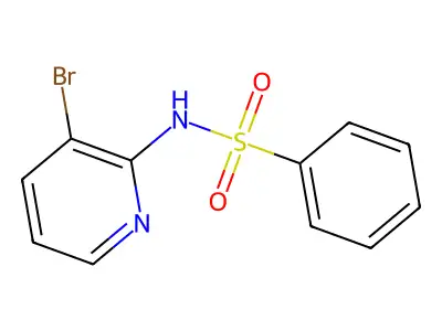 N-(3-Bromo-2-pyridinyl)benzenesulfonamide structure
