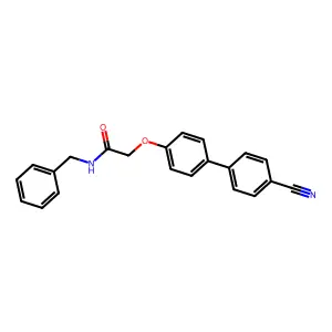 N-苄基-2-[4-(4-氰基苯基)苯氧基]乙酰胺 structure