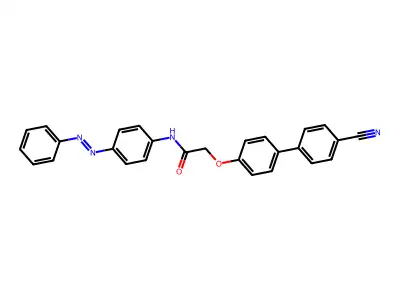 Acetamide, 2-[(4'-cyano[1,1'-biphenyl]-4-yl)oxy]-N-[4-(2-phenyldiazenyl)phenyl]- structure