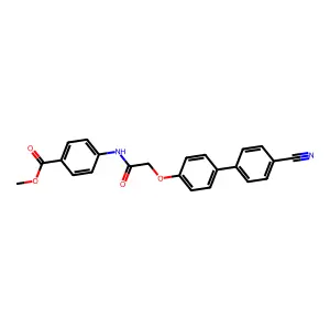 Methyl 4-[[2-[4-(4-cyanophenyl)phenoxy]acetyl]amino]benzoate structure