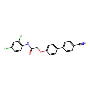 2-[4-(4-cyanophenyl)phenoxy]-N-(2,4-dichlorophenyl)acetamide structure