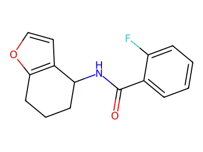 2-fluoro-N-(4,5,6,7-tetrahydro-1-benzofuran-4-yl)benzamide structure