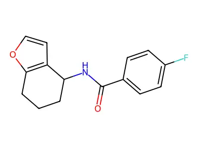 4-fluoro-N-(4,5,6,7-tetrahydro-1-benzofuran-4-yl)benzamide structure