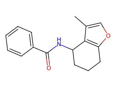N-(3-methyl-4,5,6,7-tetrahydro-1-benzofuran-4-yl)benzamide structure