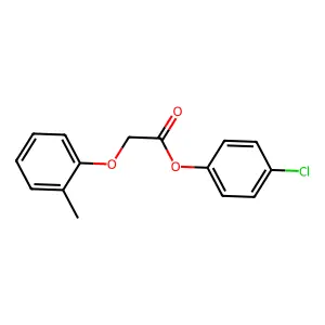 Acetic acid, (2-methylphenoxy)-, 4-chlorophenyl ester structure