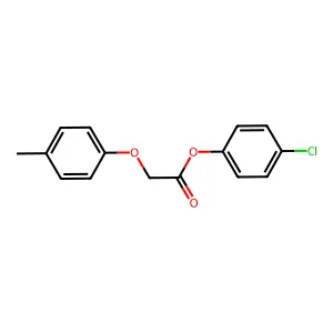 Acetic acid, (4-methylphenoxy)-, 4-chlorophenyl ester structure