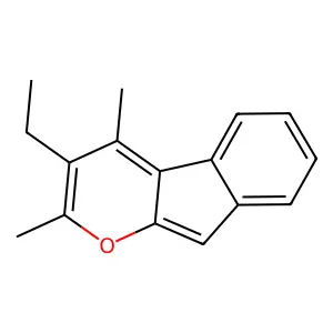 3-Ethyl-2,4-dimethylindeno[2,1-b]pyran structure