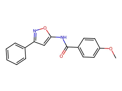 4-methoxy-N-(3-phenyl-1,2-oxazol-5-yl)benzamide structure
