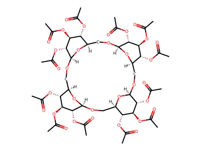 Cyclogentiotetraose peracetate structure