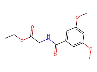Ethyl 2-[(3,5-dimethoxyphenyl)formamido]acetate structure