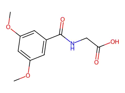 (3,5-Dimethoxy-benzoylamino)-acetic acid structure