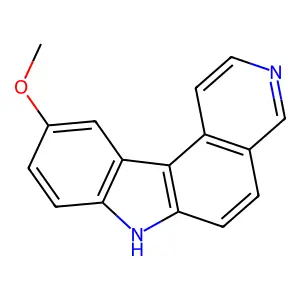 7H-Pyrido(3,4-c)carbazole, 10-methoxy- structure