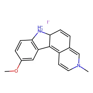 10-Methoxy-3-methyl-7H-pyrido(3,4-c)carbazolium iodide structure