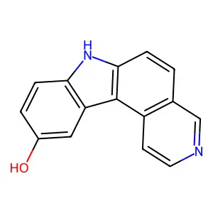 7H-Pyrido(3,4-c)carbazol-10-ol structure