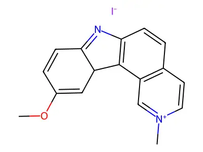 10-methoxy-2-methyl-7H-pyrido(4,3-c)carbazolium structure