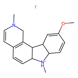 10-Methoxy-2,7-dimethyl-7H-pyrido(4,3-c)carbazolium iodide structure