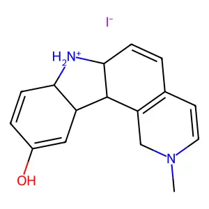 10-Hydroxy-2-methyl-7H-pyrido(4,3-c)carbazolium iodide structure