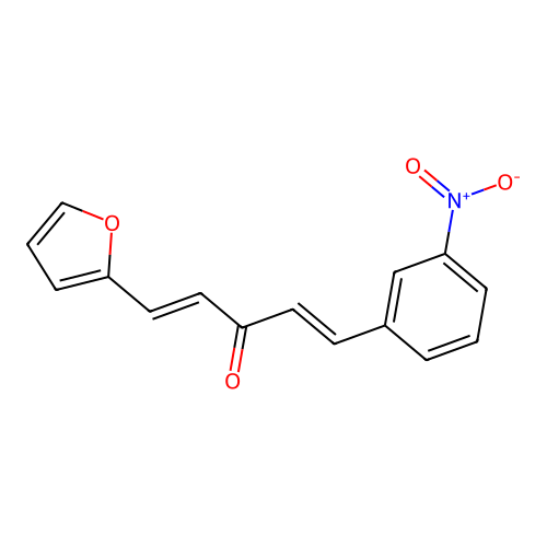 1-(Furan-2-yl)-5-(3-nitrophenyl)penta-1,4-dien-3-one structure