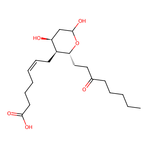 (5Z,9 alpha)-9,11-Dihydroxy-15-oxothrombox-5-en-1-oic acid structure