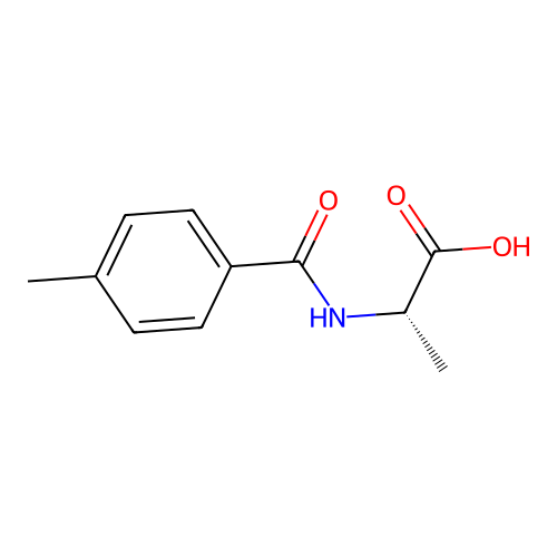 (2R)-2-[(4-methylbenzoyl)amino]propanoic acid structure