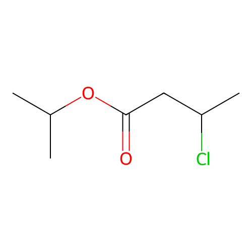 Butanoic acid, 3-chloro, 1-methylethyl ester structure