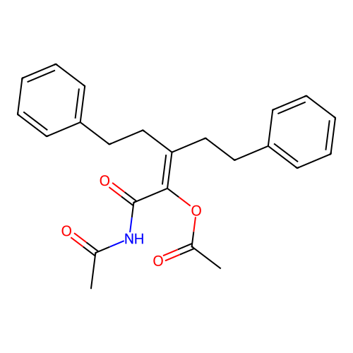 2-Pentenamide, N-acetyl-2-(acetyloxy)-5-phenyl-3-(2-phenylethyl)- structure