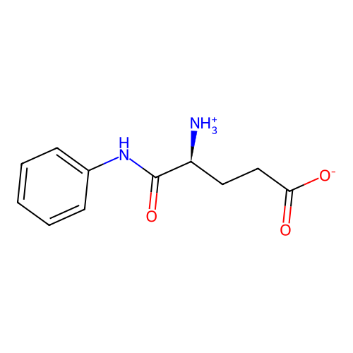 (4S)-4-ammonio-5-anilino-5-oxopentanoate structure
